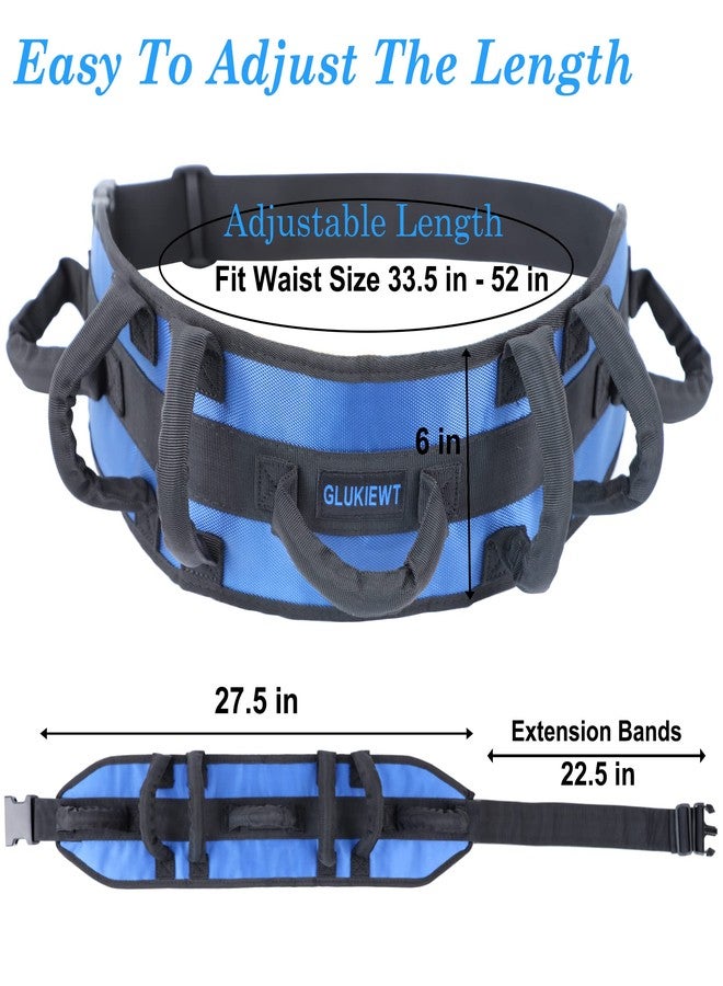 GLUKIEWT Gait Belts Transfer Belts for Seniors with Padded Handles Widen Medical Gate Belts for Elderly Inside Non Slip Patient Transfer Walking Assist & Gait Belt/Wheelchair Seat Belt for 33.5" -52" Waist - Image 5