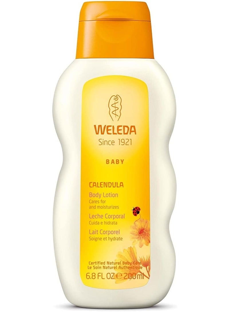 Weleda لوشن الجسم للأطفال من ويليدا بتركيبة الكالندولا 200 مل – عناية مرطبة لطيفة لبشرة الأطفال الحساسة - Image 1