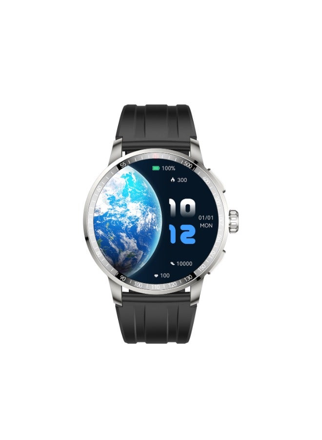 إيتيل 360 mAh Smartwatch ISW-N8 Horizon with Black Strap Aluminum Silver - Image 2