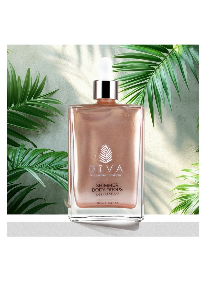 ديفا شيمر بودي دروبس روز - زيت الأرغان 100مل - Image 3