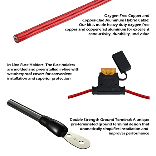 Scosche مجموعة أسلاك مضخم الصوت / السبووفر من سكوش إنستال سنترك ICAK10 قياس 10 حقيقي | مجموعة تركيب مضخم صوت سيارة كاملة 2-CH مع كابلات صوت مزدوجة، سلك مكبر صوت، حاملة فيوز داخلية - Image 5