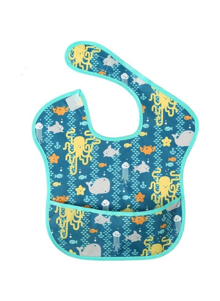 Loquat Silicone Water Proof Cartoon Printing Baby Bib 