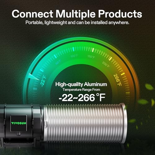 VIVOSUN 4 Inch 25 Feet Flex Air Aluminum Duct for Ventilation, 2 Clamps Included, Long Heavy-Duty Multi-Layer Dryer Hose Vent Kit, Duct Fan Systems - Image 5