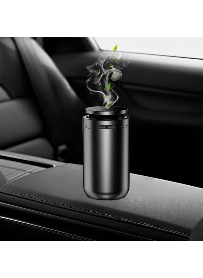 Car Diffuser with 3-Level Fragrance Control, 168H Long-Lasting Battery Essential Oil Atomizer, 360°Surround Diffusion Portable Aromatherapy Diffuser for Car/Home/Office (Black, M22) - Image 1