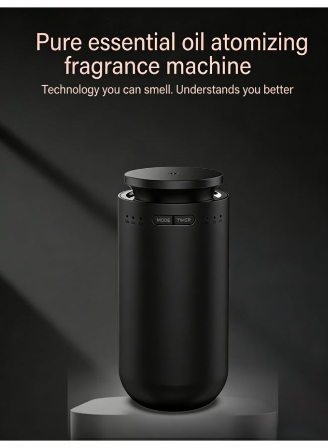 Car Diffuser with 3-Level Fragrance Control, 168H Long-Lasting Battery Essential Oil Atomizer, 360°Surround Diffusion Portable Aromatherapy Diffuser for Car/Home/Office (Black, M22) - Image 2