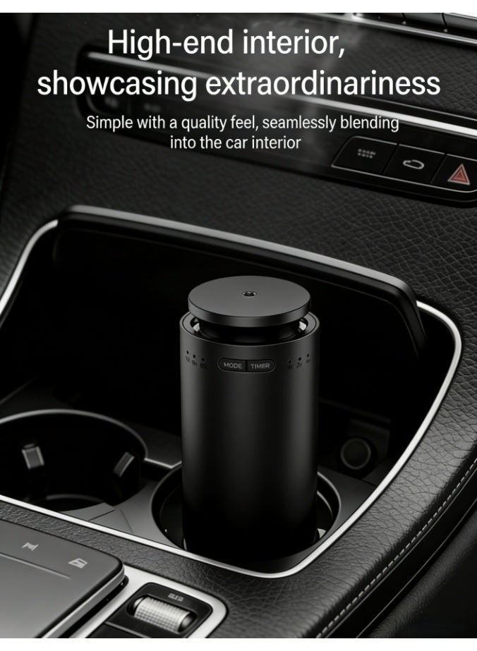Car Diffuser with 3-Level Fragrance Control, 168H Long-Lasting Battery Essential Oil Atomizer, 360°Surround Diffusion Portable Aromatherapy Diffuser for Car/Home/Office (Black, M22) - Image 4