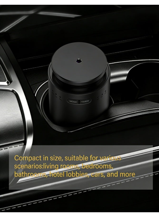 Car Diffuser with 3-Level Fragrance Control, 168H Long-Lasting Battery Essential Oil Atomizer, 360°Surround Diffusion Portable Aromatherapy Diffuser for Car/Home/Office (Black, M22) - Image 5