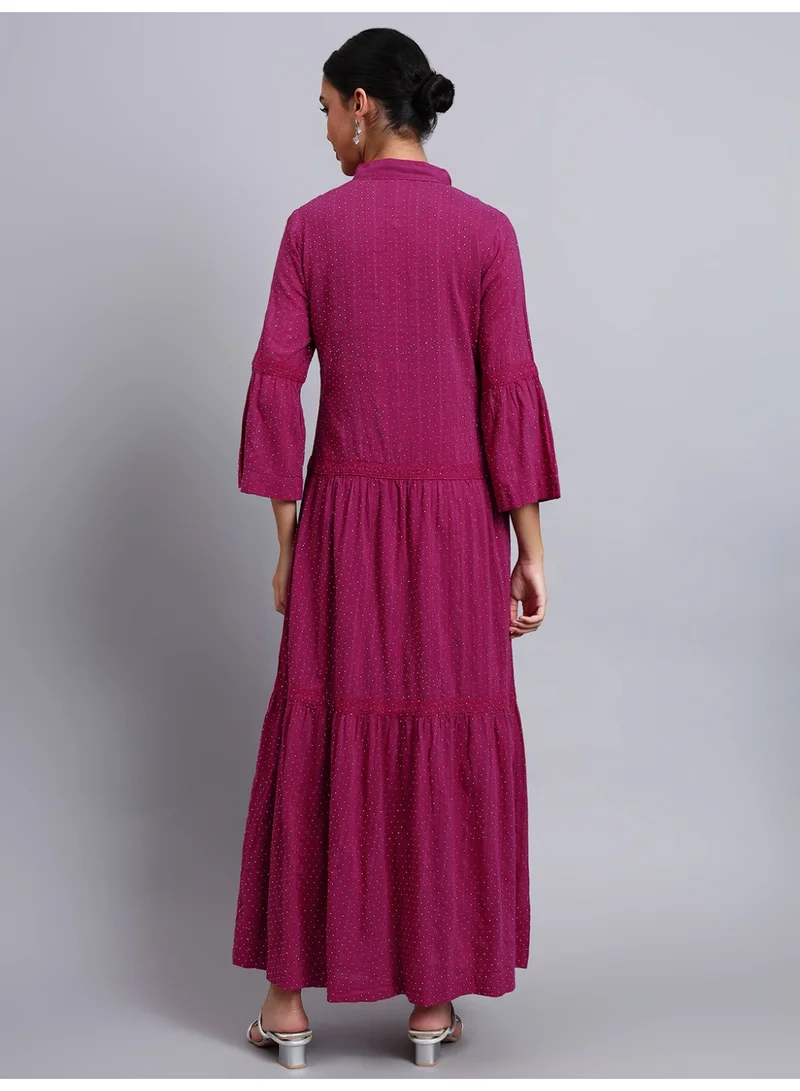 Alaya Women's Cotton Jalabiya with Mirror Work-AL4051