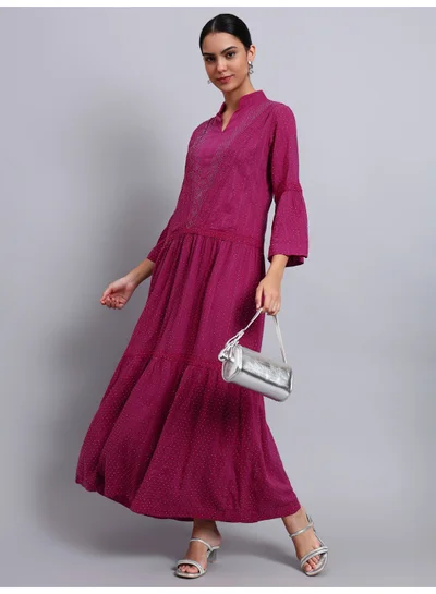 Alaya Women's Cotton Jalabiya with Mirror Work-AL4051