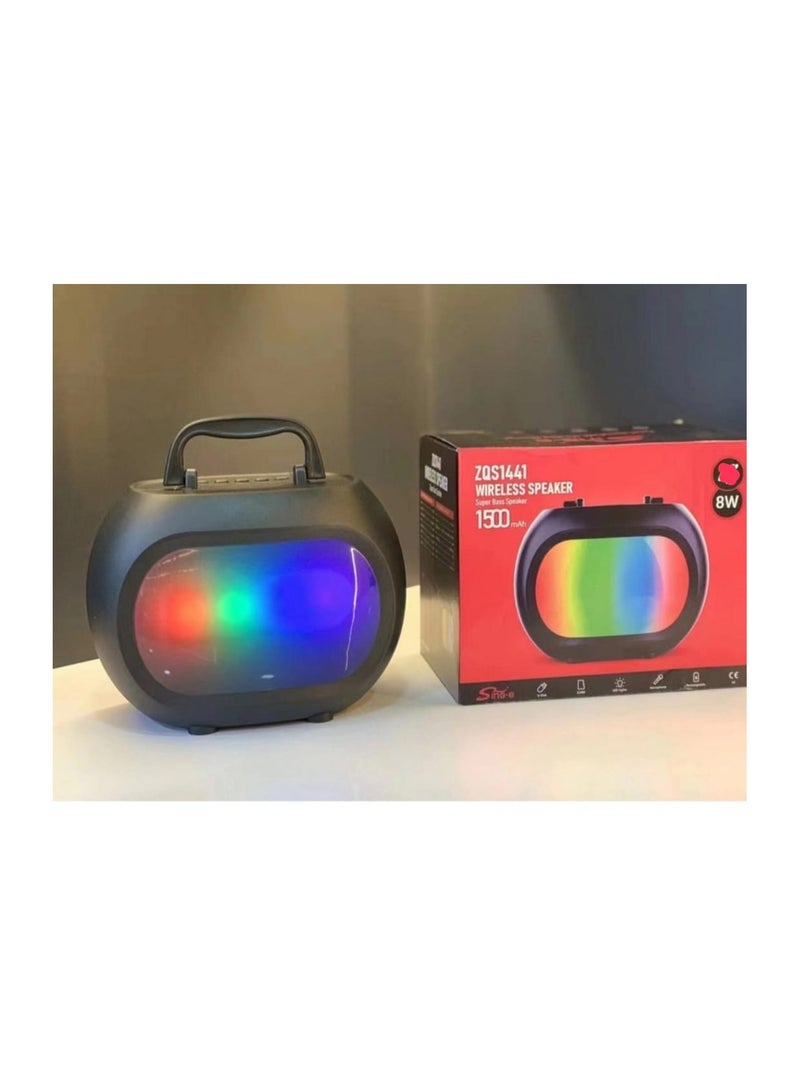 ZQS1441 HOT New Arrival Wireless Speaker 4 inch Small mini cute TWS Subwoofer Speaker With Dazzling Lights - Image 1