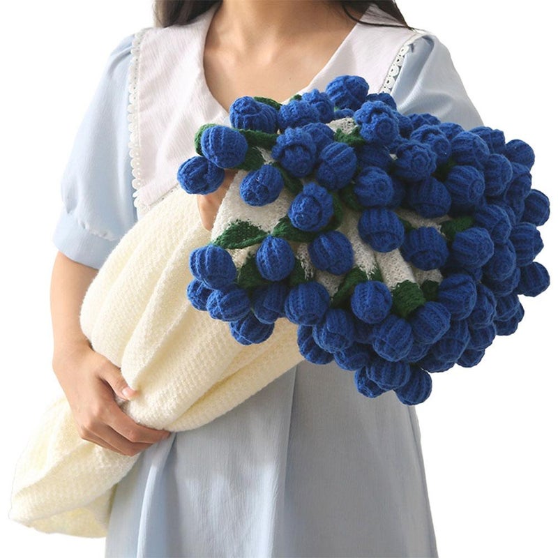 Finished rose blanket, handmade blanket, bouquet, shawl, sofa blanket, office Teacher's Day gift. - Image 1