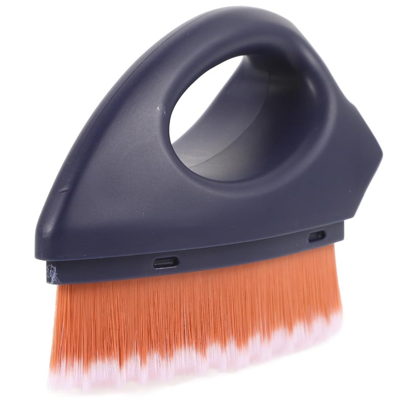 Foundation Brush with Flat Top, Dual-color Synthetic Bristles, Blue Handle, Portable Makeup Brush for Women’s Liquid and Powder Foundation Application, Travel Facial Makeup Tool - Image 1