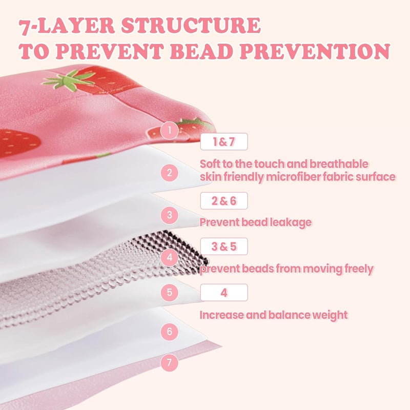 HOSUKKO Weighted Blanket - 2 lbs Pink Strawberry Heavy Blanket - Small Size Breathable Blanket(20 * 30 inches, 2 lbs) - Image 4