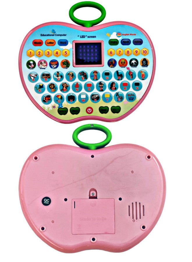Ruhani Educational Mini Designer Computer Laptop Toy for Kids LED Display and Fun Music for Learning Alphabets Numbers Words and Animals-Multi Colour - Image 3