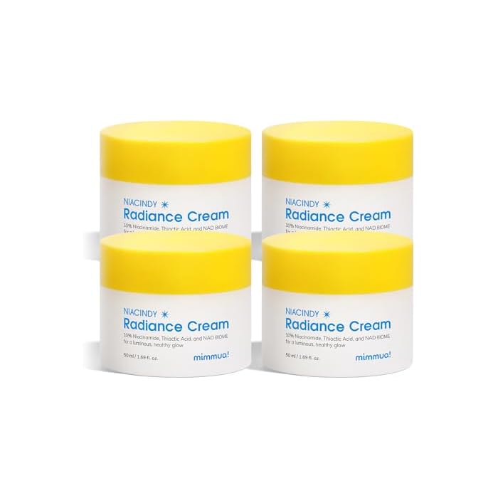 NIACINDY Radiance Capsule Cream | Alpha Lipoic Acid (ALA), Liposomal NAD, Niacinamide 10%, 9 Peptides | Dark Spot Remover for Face | Korean Clinical Formula for Radiant Skin | 50ml | 4pcs
