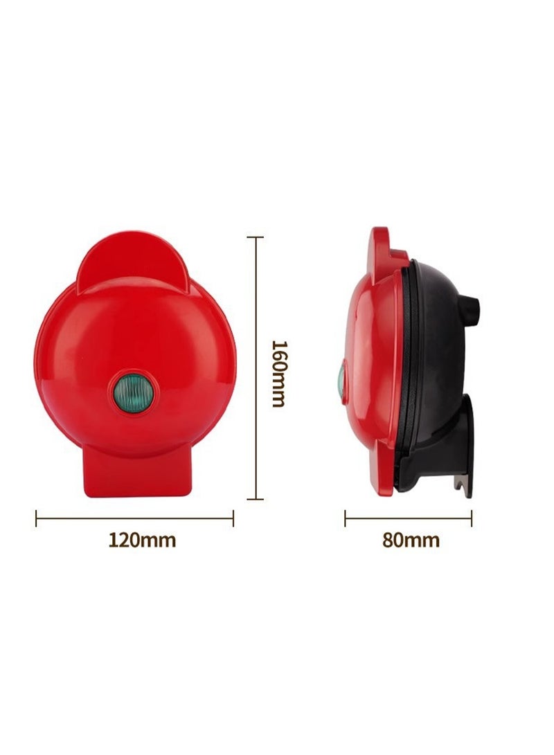 Mini Waffle Maker, Suitable For Making Single Waffles, Hash Browns, Keto Waffles, Easy To Clean, Non-Stick Surface, Ready In Minutes (Heart-Shaped) - Image 3