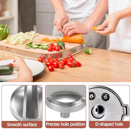 Funmit 5 Pack WB03X25796 Heavy Duty Burner Knob Exact Compatible with General Electric(GE) Stove Range Replaces AP5986232 WB03T10326 PS11721433 B071RXPPGF 4362262 Cooktop, Silver - Image 5