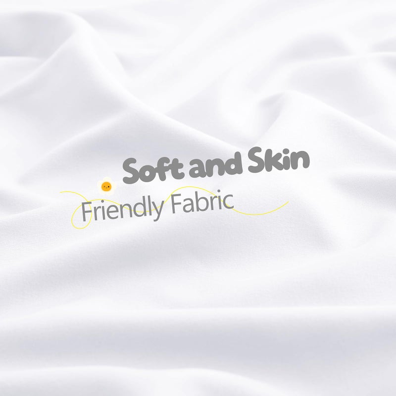 Entisn 2 Pcs Kids Air Mattress Fitted Sheets Only, 34.5x62x7 Inch Microfiber Toddler Inflatable Mattress Sheets for Kids, Sleepovers, Camping Trips and Party Accommodations (White) - Image 4