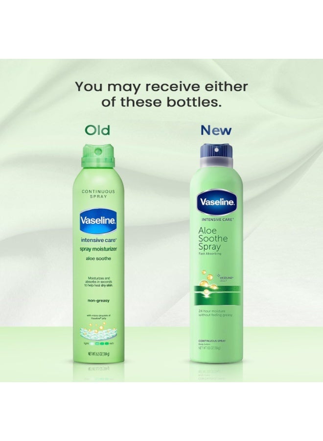 فازلين بخاخ كاكاو راديانت+ بخاخ تهدئة بخلاصة الصبار من فازلين، مرطب غير دهني وسريع الامتصاص للبشرة الجافة، 184 جم، 2 قطعة - Image 3