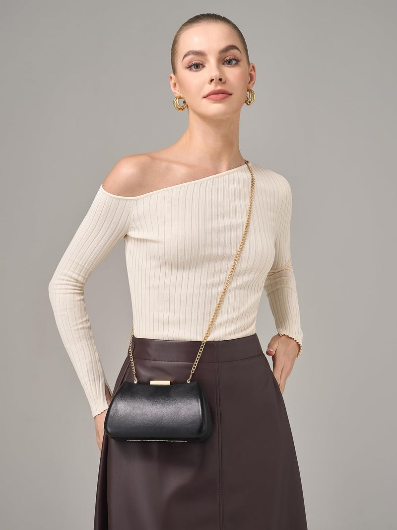 CHUNLI Dressy Clutch Purses for Women Formal PU Leather Bags Evening Clutch Handbag for Weddings, Proms, and Parties - Image 3
