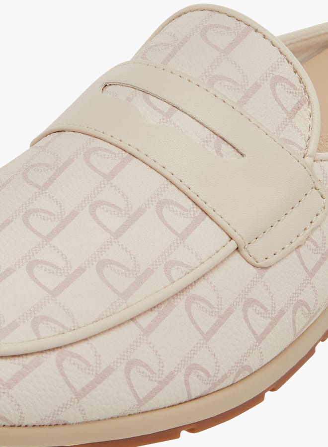 Paprika Women Monogram Print Slip-On Mules  - Image 4