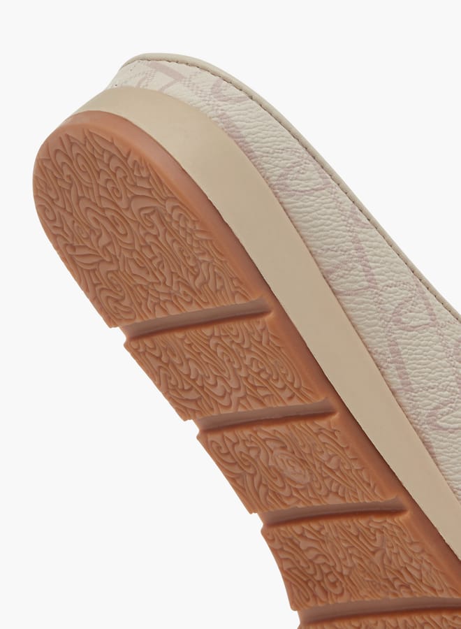 Paprika Women Monogram Print Slip-On Mules  - Image 5