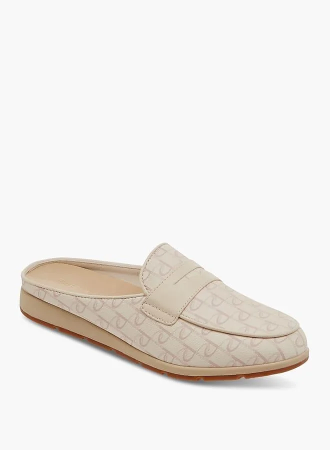 Paprika PINK Women Monogram Print Slip-On Mules for Women | Best Price UAE