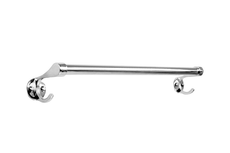 GARBNOIRE Stainless Steel Hook Towel Rod 18 inch Towel Holder Rod for Bathroom | Kitchen | Living Room - Image 1