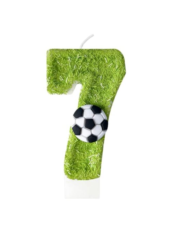 7th Birthday Candles, Soccer Birthday Decorations, Suitable for Girl and boy Cake Toppers, Wedding Cakes, Anniversaries, Party Celebrations, Birthday Decorations - Image 1