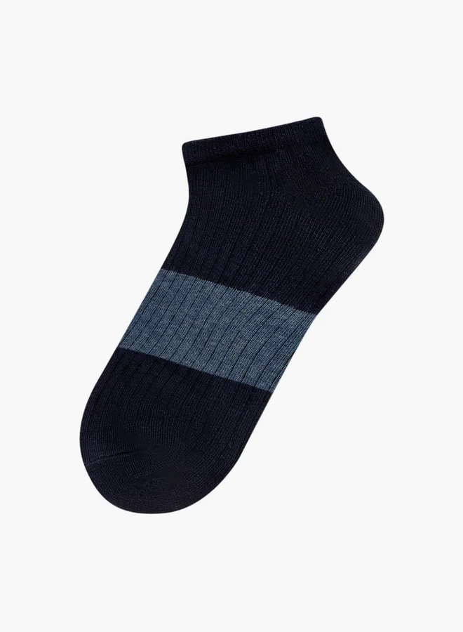 DUCHINI Textured Ankle Length Socks - Set of 5