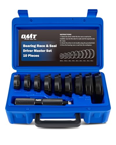 Orion Motor Tech Bearing Press Kit, 10pc Bearing Race and Seal Driver Set with Seal Driver and 9 Bearing Adapters, Seal Installer Bearing Driver Kit for Bearing Installation, with Blue Case - Image 1