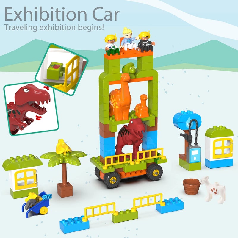 Anpcso Kids Toys for 2 3 4 5 6 7+ Year Old Boys Toddlers Classic Brick Set, Dinosaurs, Car, Figures, Build, Learn and Play, Educational Interactive Creative DIY Toy Compatible with All Major Brands - Image 3