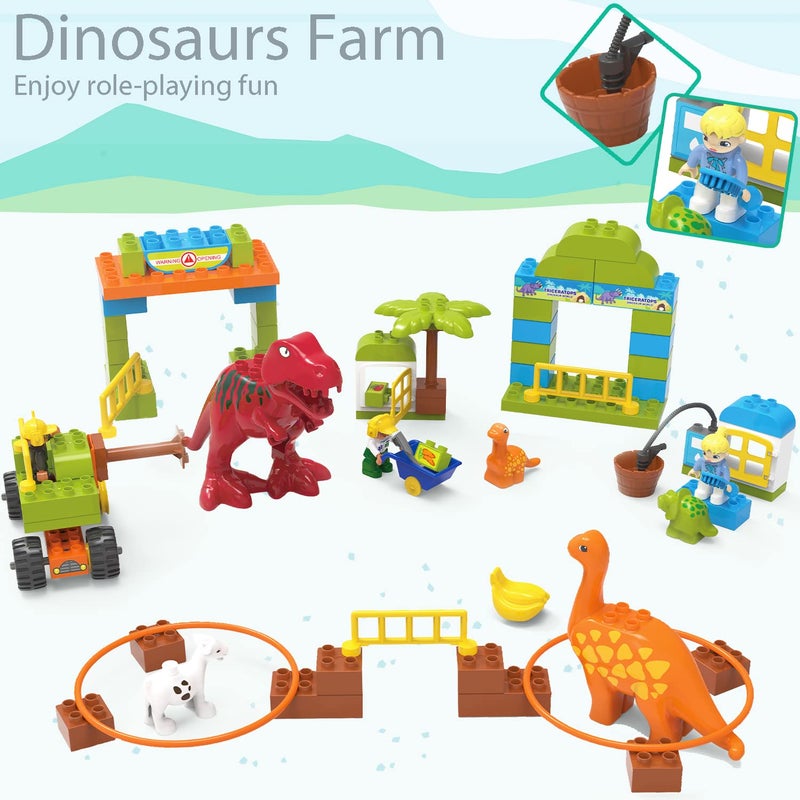 Anpcso Kids Toys for 2 3 4 5 6 7+ Year Old Boys Toddlers Classic Brick Set, Dinosaurs, Car, Figures, Build, Learn and Play, Educational Interactive Creative DIY Toy Compatible with All Major Brands - Image 4