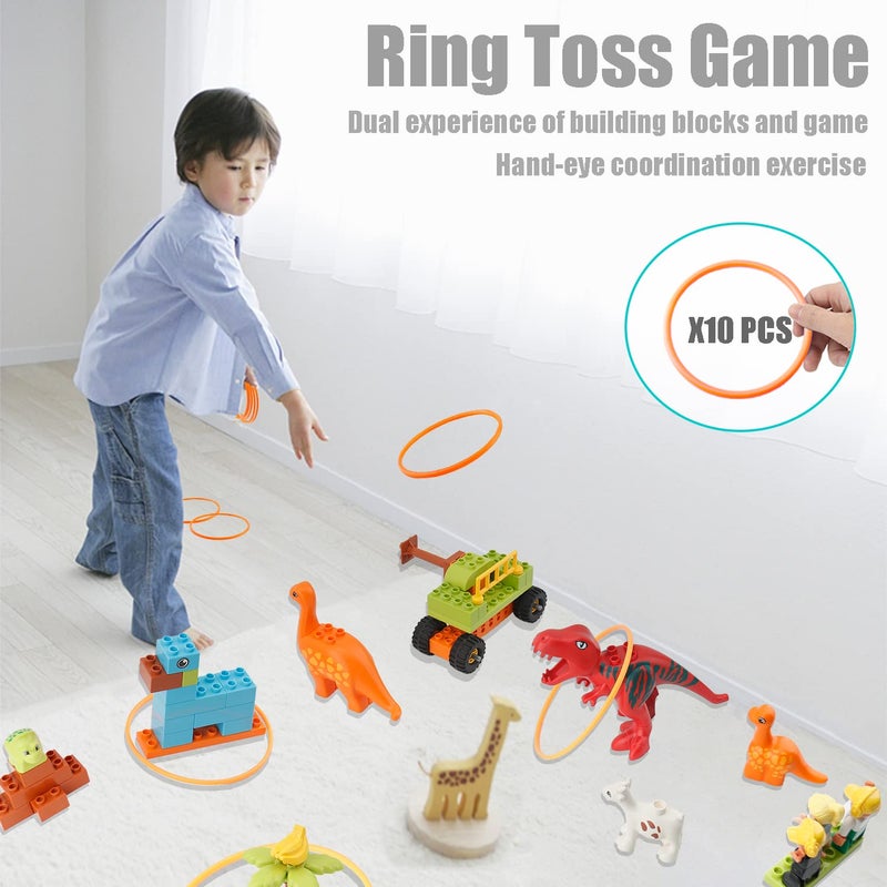 Anpcso Kids Toys for 2 3 4 5 6 7+ Year Old Boys Toddlers Classic Brick Set, Dinosaurs, Car, Figures, Build, Learn and Play, Educational Interactive Creative DIY Toy Compatible with All Major Brands - Image 5