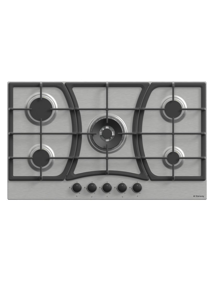 Starway - Starway 87x52 cm Built in 5 Burner, Heavy Duty Iron Cast Support, Total Safety, Easy to Clean, Auto Burn - Image 1