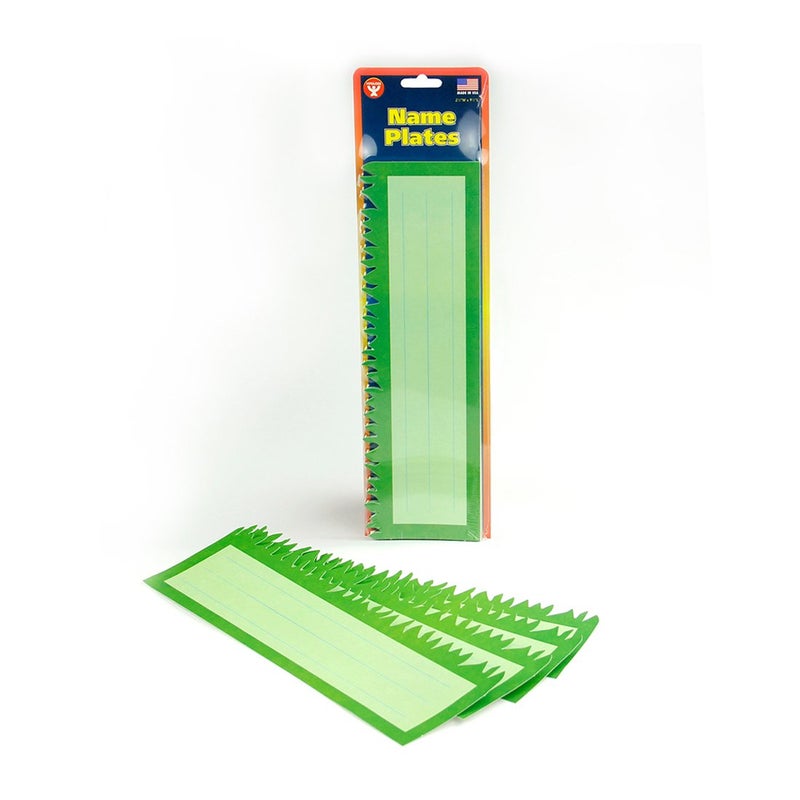 Hygloss Products Die-Cut Name Plate - Great Teaching Tool - Perfect for Labeling in Classroom & Other Uses - Green Grass Design - 9.5 x 3 inches - 30 Pk (45501) - Image 2