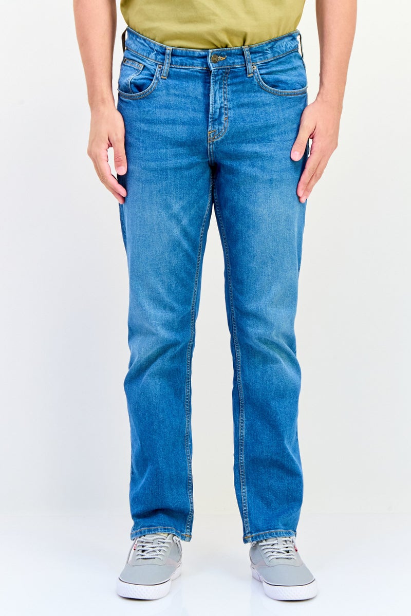 Celio Men Regular Fit Wash Stretchable Denim, Blue - Image 1