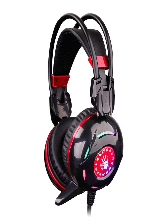 Bloody G300 Comfort Glare Gaming Headphones with Dual-Channel Stereo Sound, Noise-Canceling Mic, Auto-Adjusting Headband, Super-Soft Ear Pads, Red-Black - Image 1