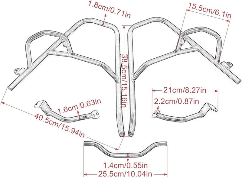 QASULER Motorcycle Engine Guard Crash Bars for BMW C400X/C400GT - Image 2