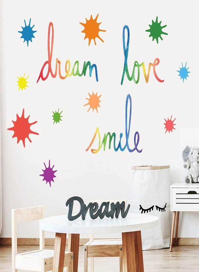 SUPANT Inspirational Wall Decor Quotes for Boy Girl Room Decor for Teen Girl Living Room Bedroom Classroom Playroom Nursery Girls Boys Room Wall Decals Decorations (Play, Create, Explore，Love, Dream, Smile) - Image 2
