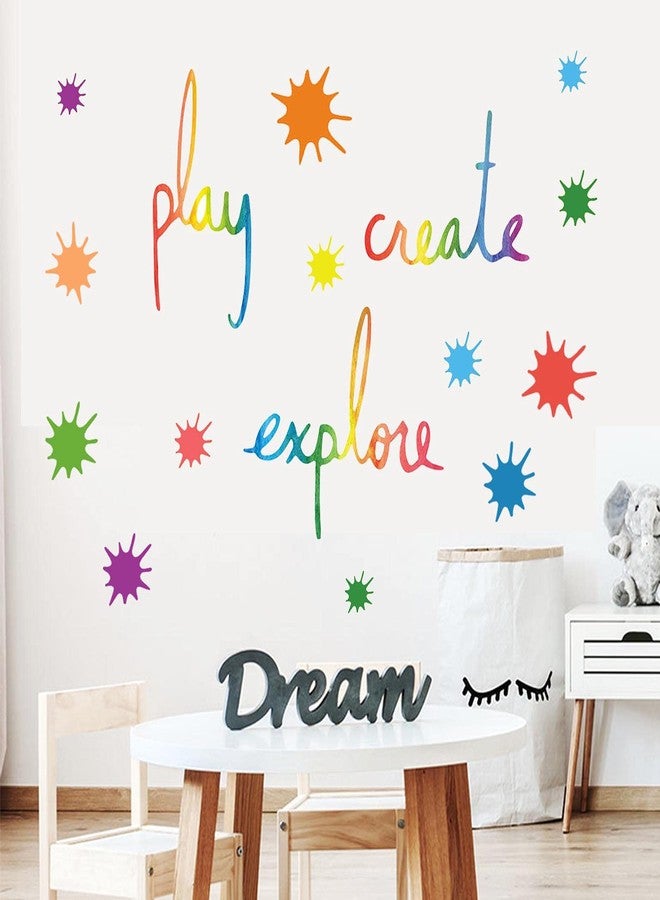 SUPANT Inspirational Wall Decor Quotes for Boy Girl Room Decor for Teen Girl Living Room Bedroom Classroom Playroom Nursery Girls Boys Room Wall Decals Decorations (Play, Create, Explore，Love, Dream, Smile) - Image 5