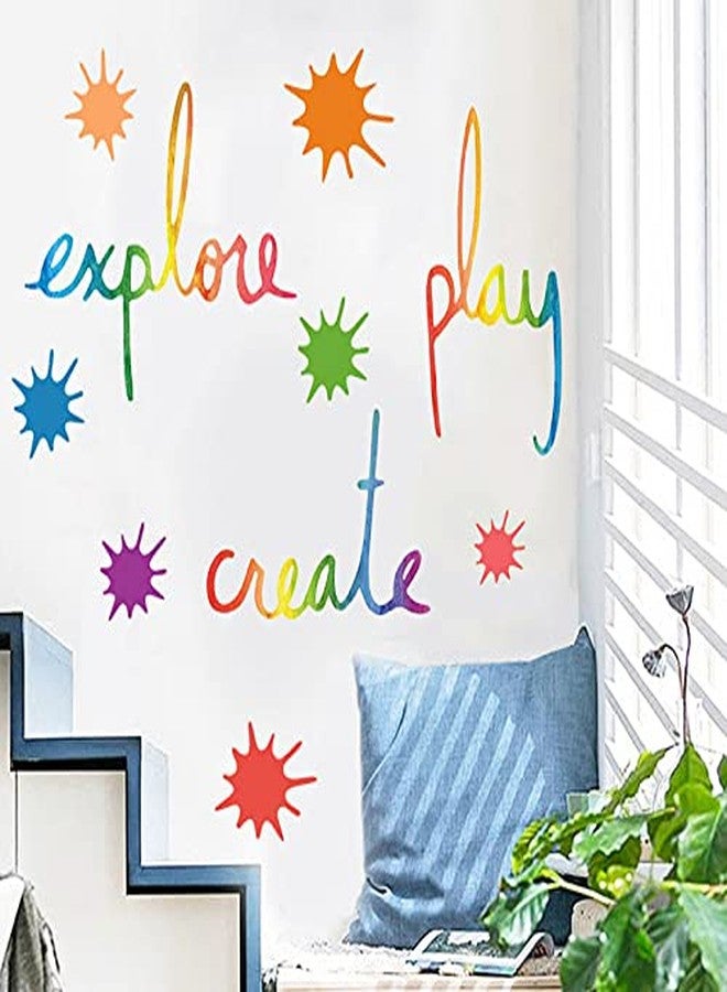 SUPANT Inspirational Wall Decor Quotes for Boy Girl Room Decor for Teen Girl Living Room Bedroom Classroom Playroom Nursery Girls Boys Room Wall Decals Decorations (Play, Create, Explore，Love, Dream, Smile) - Image 3