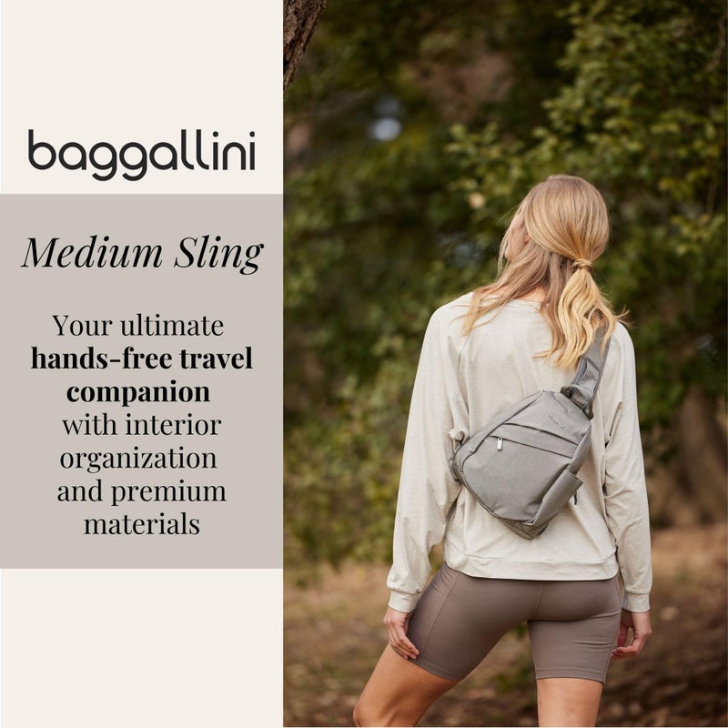 Baggallini Medium Sling Backpack - 9"x11" Lightweight Sling Bag with Convertible Adjustable Shoulder Strap - Image 2