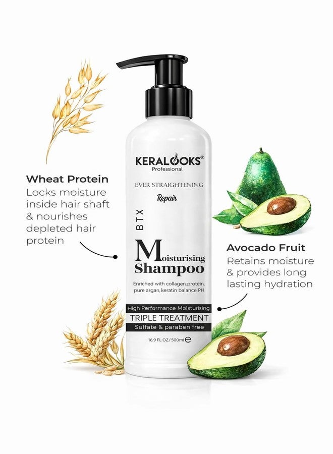 Keralooks professional® Moisturising Shampoo for Dry Hair, 250ml For Daily Use | Moisturizes,Hydrates,straight & shine | Colour Protect Formula | For Men & Women | Sulfate & Paraben free - Image 3