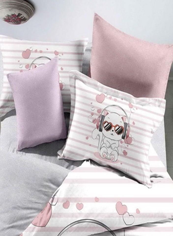 فيفوريت فيفرت طقم لحاف أطفال أبيض نقشة بألوان متعددة سنجل نفر طقم 4 قطع - Image 2