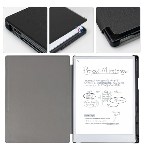 Aippdo Case for Remarkable Paper Pro Tablet 11.8" (Released in 2024), Hard Back Shell Protective Book Folio Cover with Built-in Pen Holder, with Auto Sleep/Wake Function. - Image 2