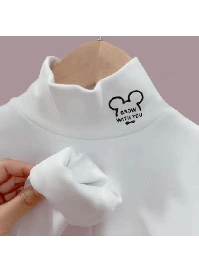 Boys And Girls New Style German Velvet Kidsren's Half Turtleneck Versatile Bottoming Shirt Autumn And Winter Kidsren's Clothing Long-sleeved T-shirt Top
