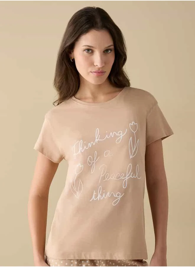 فاف Printed T-shirt and Pyjama Set