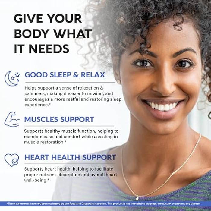 NUTRAHARMONY Magnesium Glycinate 500 mg - Chelated Supplement - High Absorption Form of Magnesium - Support for Sleep, Muscle & Heart Health - Made in USA, Lab Tested & Non-GMO - 240 Capsules - Image 3