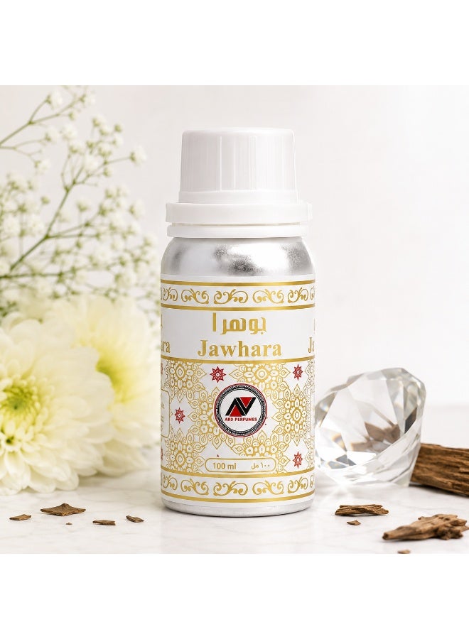 ARD PERFUMES Jawhara Concentrated Perfume Oil by Ard Perfumes – 100ml, Alcohol-Free, Amber Musk Fragrance with Fresh Floral & Green Notes | Long Lasting Attar for Women - Image 1
